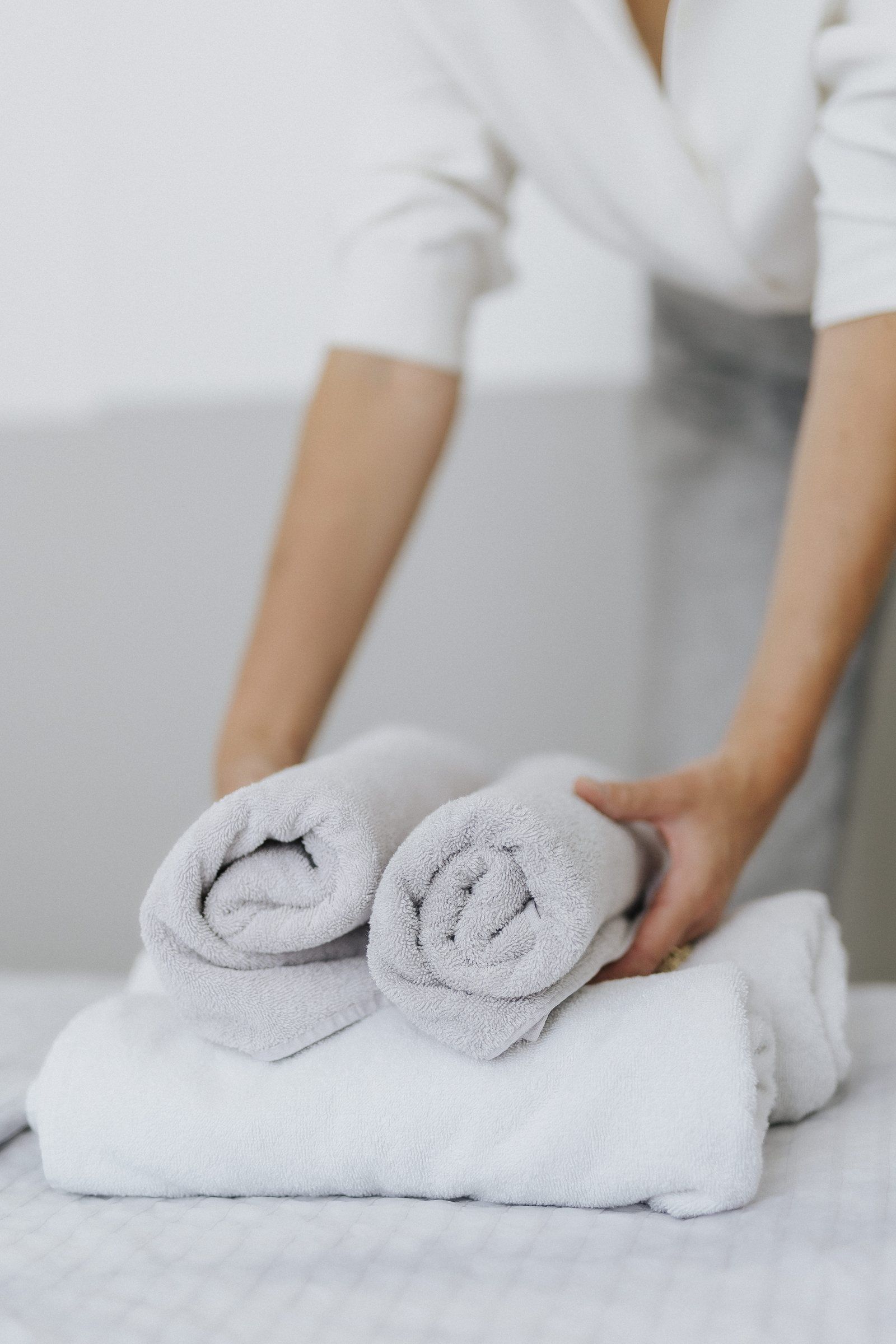 Linge de maison plié par l’équipe