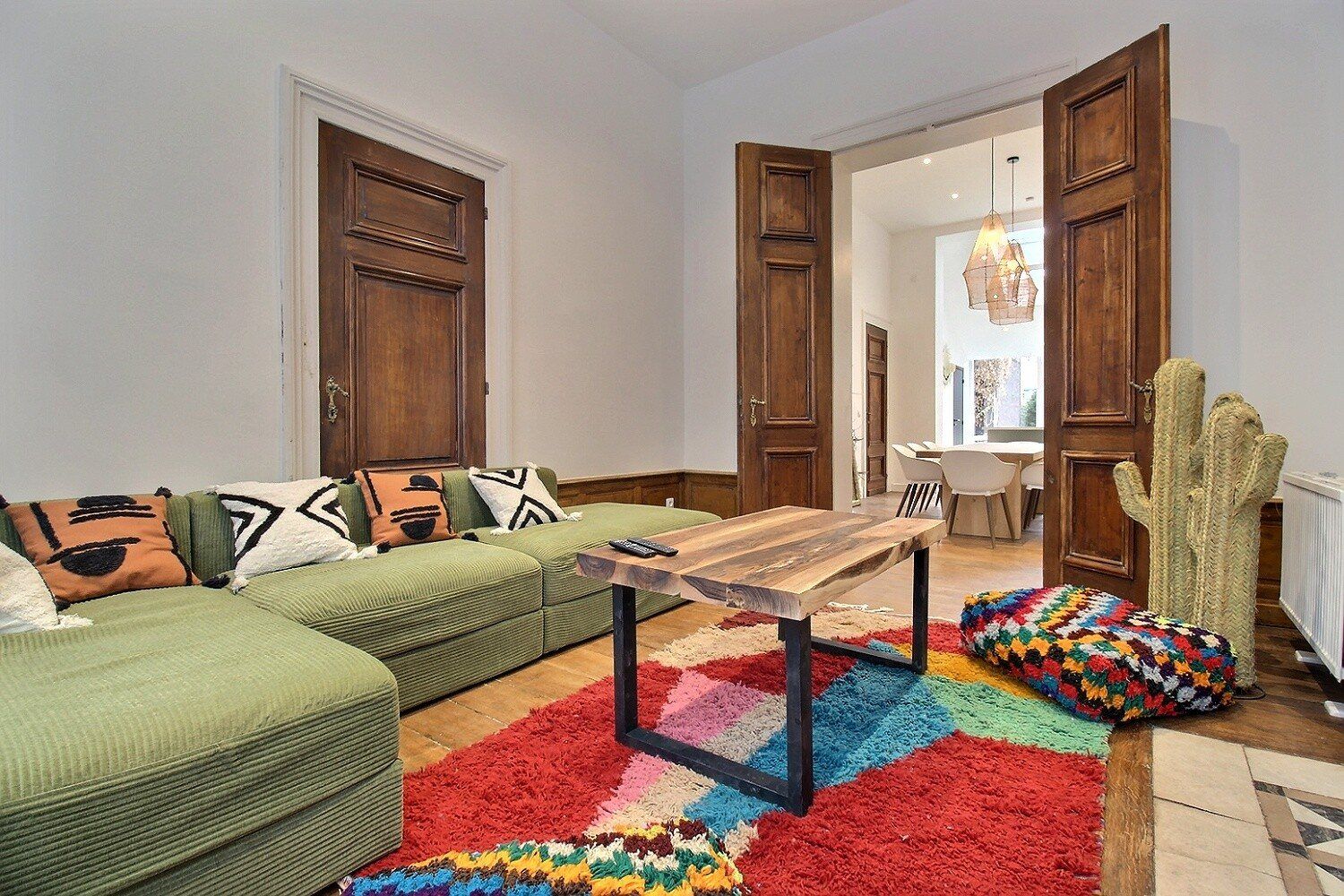 Salon d’un appartement meublé à louer pour un séjour