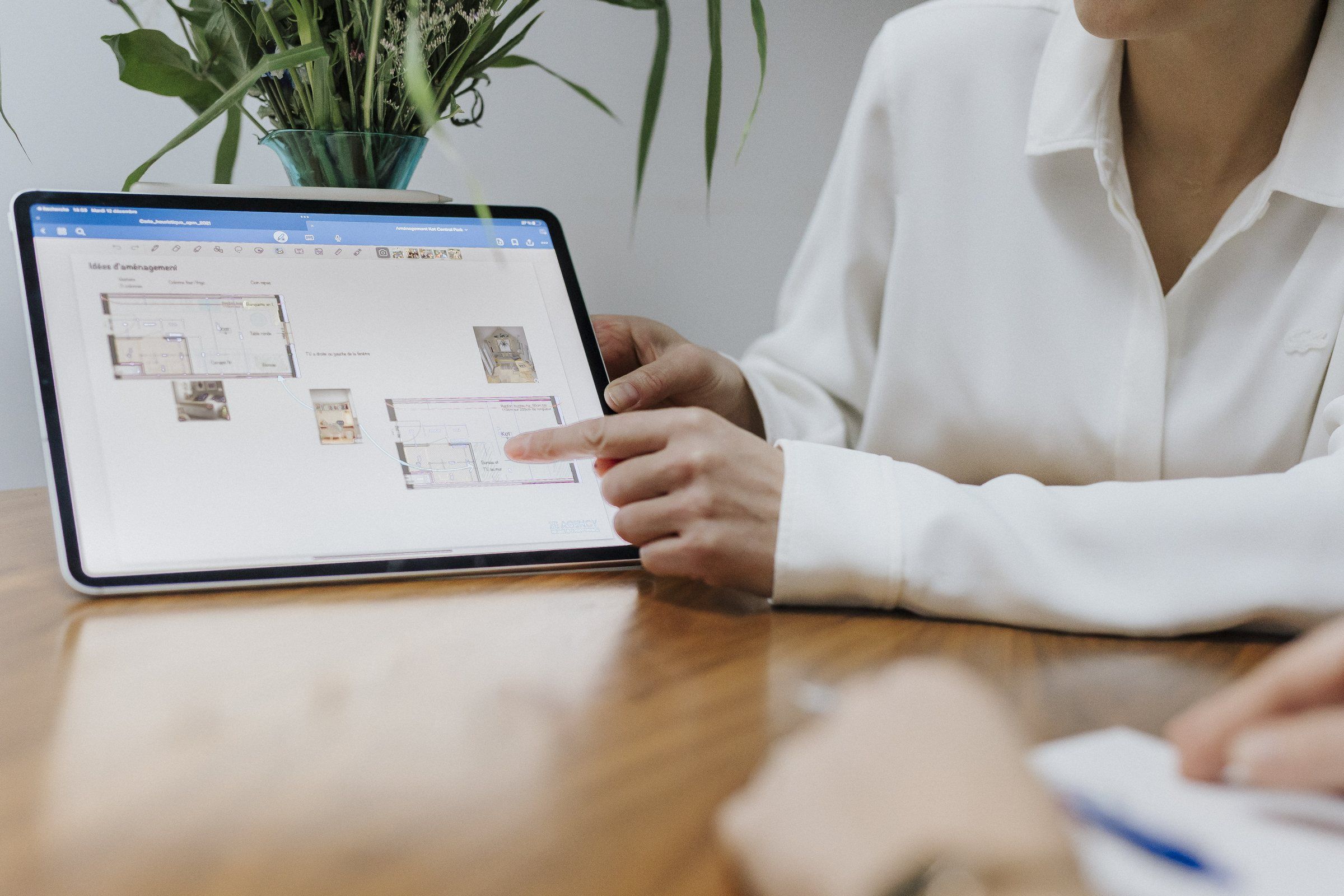 Analyse d’un plan d’aménagement sur tablette